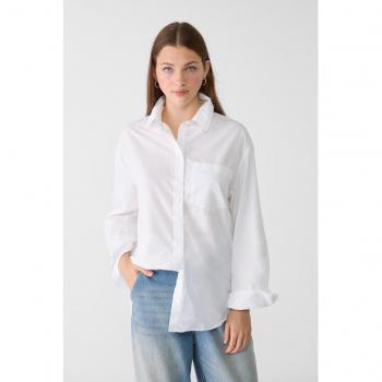 Stradivarius Oversized White Poplin Shirt L