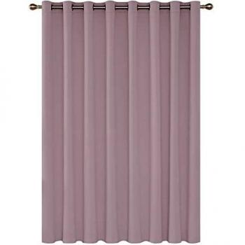 Deconovo Cortinas Dormitorio Moderno, para Ventanas de Habitación Juvenil, Suaves de Color Liso, con Ojales, 254x242 cm