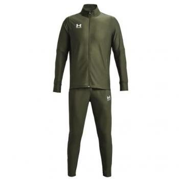 Chándal Under Armour UA Challenger para hombre, cómodo, conjunto de deporte cálido y de secado rápido, color verde marino/blanco