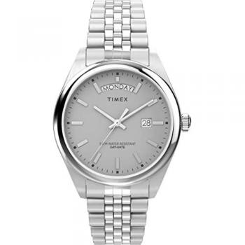 Timex Legacy Men's Silver Stainless Steel Watch with Day and Date 41mm TW2V67900
