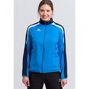 Erima Liga 2.0 Chaqueta de Presentación para Mujer, Azul (Curacao) / Azul (New Navy) / Blanco, Talla 38