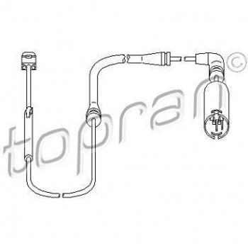 TOPRAN 500 659 Sensor, freno desgaste delantero