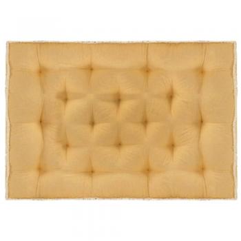 Cojín para sofá de palets amarillo 120x80x10 cm