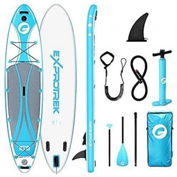 Tabla para Paddle Surf de Exprotrek, Tabla de Paddle Surf Hinchable, Set de Tabla para Sup, 8 Pulgadas de Espesor 200 KG MÁX