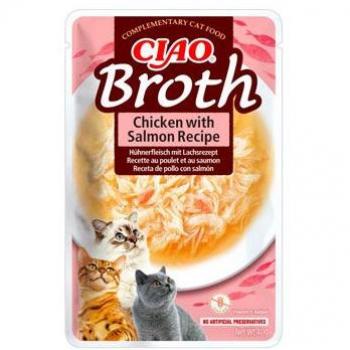 Churu Broth Sopa de Pollo con Salmón en Sobre para Gatos 40g