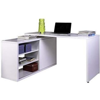 Escritorio Composad 150x69/120xh74 cm Blanco Brillante