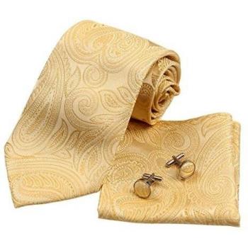 YAC2B07 regalo de presenta Idea multicolor patrón seda corbata 3PT por Y & G dorado H6066 Talla única