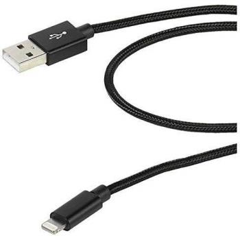 Vivanco 37565 Cable de Conexión USB-A a Lightning, Carga Rápida,Certificación Apple MFi - Nylon Trenzado
