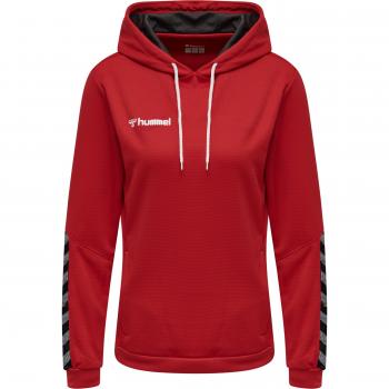 Hummel hmlAUTHENTIC Women's Hooded Sweatshirt - Poly, Regular Fit, Red