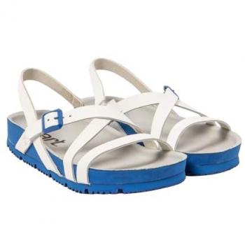 Sandalias de Piel Art 1619 Burdeos y Blanco para Mujer