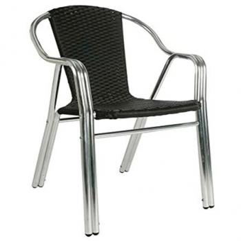 Sillón Edge Comfort de Aluminio Negro para Exterior 57 x 56 x 81 cm