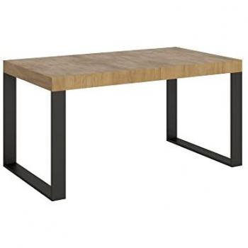 Mesa extensible Tecno Premium 90x160/420 cm Roble Nature Estructura Anthracita
