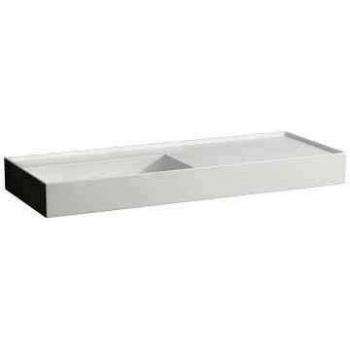Lavabo Laufen Kartell 1200x460mm, blanco con LCC, estante derecho, sin orificio para grifería, sin desagüe