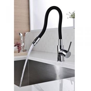 GRIFERIA COCINA VERONA marca IMEX, Negro/Cromo