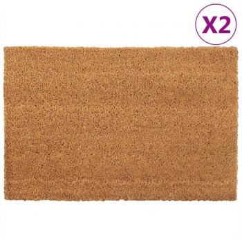 Felpudos de Fibra de Coco Natural 40x60 cm - Pack de 2 Unidades