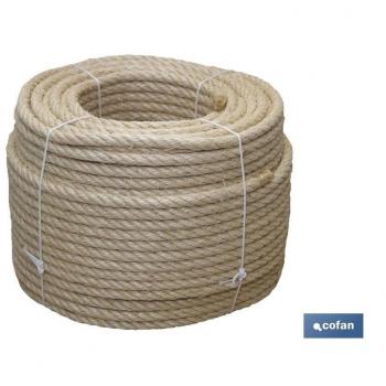 Cuerda Sisal 4 Cabos 16 Mm 100 Mts Natural