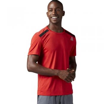 Reebok Wor Tech Camiseta Técnica, Hombre, Rojo