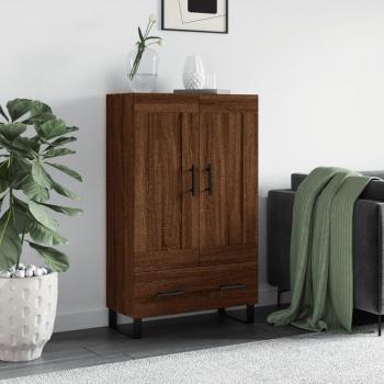 Armario de madera multicapa de roble marrón, dimensiones 69,5x31x115 cm