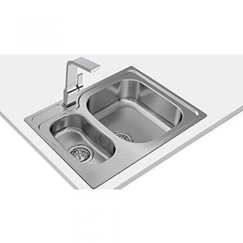 Teka Fregadero Reversible Encastrado Universe, 1 Cubeta y Media, Acero inoxidable, 50 x 65 x 16 cm