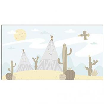 Alfombra Vinílica Infantil Desierto 120x170 cm - Antideslizante, Antihongos e Ignífuga