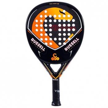 Vibora Russell Advance 22 Pala de Pádel Adulto Unisex, Color Negro y Naranja, Talla Única