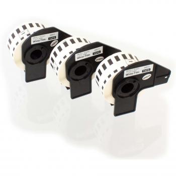 vhbw 3x Etiquetas Cinta adhesiva per Brother P-Touch QL-1050, QL-1050N, QL-1060N, QL-500, QL-500A, QL-500BS, QL-500BW, QL-550 por Brother DK-22211.