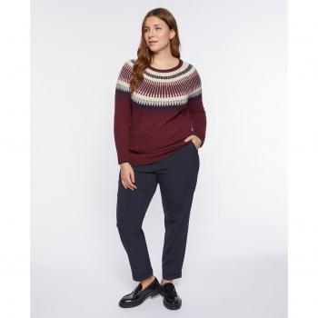 Pantalón recto de mujer de vestir con trabillas