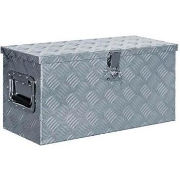 vidaXL Aluminium Storage Box 61.5x26.5x30 cm Silver