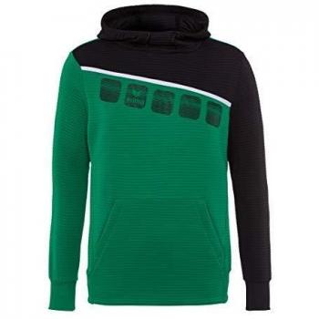 Erima 5-C Women's Hoodie - Emerald/Black/White, Size 34, Polyester