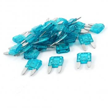 Sourcingmap  - Mini coche fusible plano 15a automóvil azul fusiona 30 pc
