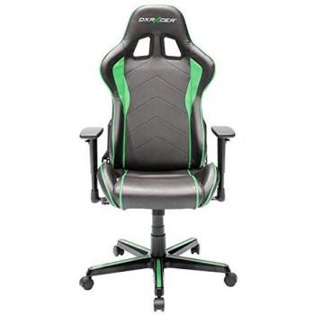 DXRacer OH/FH08/NE F08-NE Silla, Poliuretano, Negro/Verde, Medium