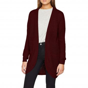ONLY NOS Onlemma New L/s Cardigan Knt, Chaqueta Punto para Mujer, Rojo