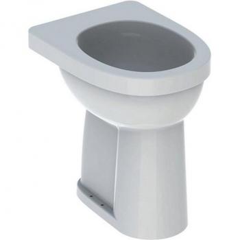 Inodoro de pedestal Geberit Renova Nr. 1 Comfort, elevado, 6 l, salida vertical, color blanco con KeraTect