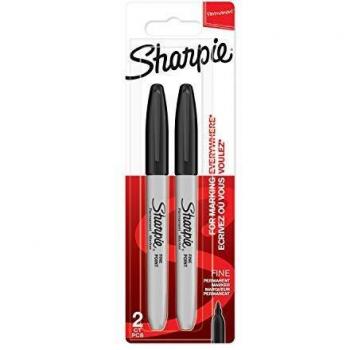 Rotulador permanente Sharpie Negro - 2 unidades