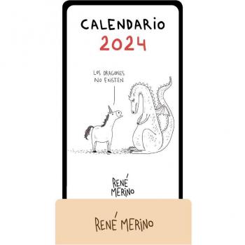 Calendario de Mesa Tarjetas 2024 René Merino Tantanfan Blanco Castellano