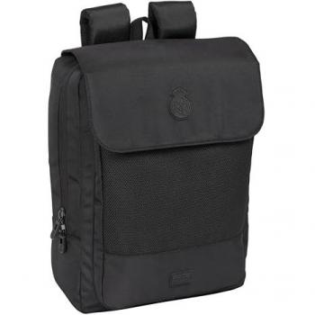 Mochila para Portátil Real Madrid Premium 13.3'' con USB, dimensiones 29 x 39 x 12 cm, diseño cómodo y versátil, ideal para jóvenes, calidad y resistencia, color negro