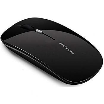 Q5 Ratón Inalámbrico Recargable, Mouse Wireless 2.4G Mute de Mouse Inalambrico, Ultra Delgado,1600 dpi Ajustable para Portatil/Computadora/Windows/Linux/Vista/PC/Mac