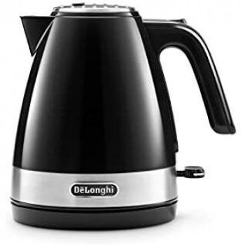Hervidor Eléctrico de Agua DeLonghi KBLA 2000.BK, 2000W, Capacidad de 1 Litro, Material Plástico, Color Negro