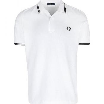 Fred Perry M3600 Twin Tipped Polo Shirt - White - Size: XXL