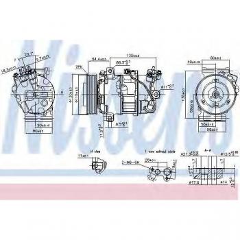 Compresor de aire acondicionado NISSENS 890126