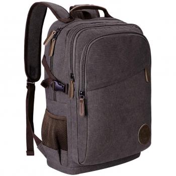 Mochila Lona, Mochila para Portátil 17.3 Pulgadas, Vintage Recorrido del Morral al Aire Libre Acampada Y Senderismo