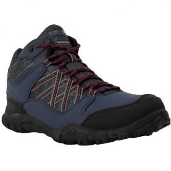 Regatta Men's Lightweight Edgepoint Waterproof Mid Hiking Boots Navy Red, Size: UK 9.5