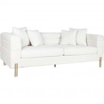 Sofá DKD Home Decor Blanco Metal 205 x 85 x 73 cm