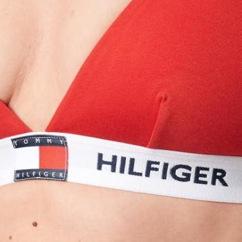 Sujetador Triangular Heritage Tommy Hilfiger Rojo XS con Inscripción