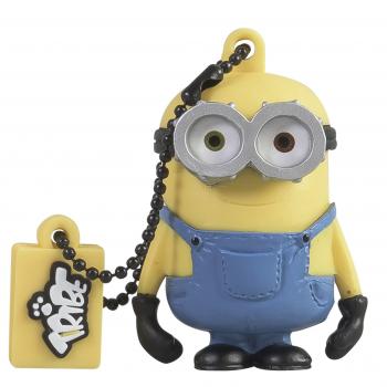 Pendrive Minions Bob de 8GB - Memoria Flash USB 2.0 Tribe, Diseño en Goma con Llavero