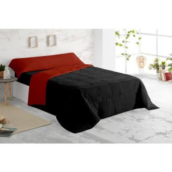 Edredón Relleno Nórdico Bicolor 250x260 cm Negro/Rojo