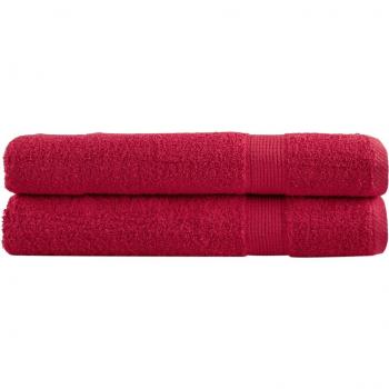 Toallas premium 2 uds 100% algodón 100x200 cm 600 gsm Color Gris, Marrón, Morado y Rojo