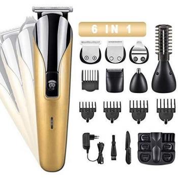 SLE Máquina Recortadora Barba y Cortapelos, 6 en 1 Cortapelos Profesional Hombre para Cortar el Cabello, Bigote, Nariz, Cejas