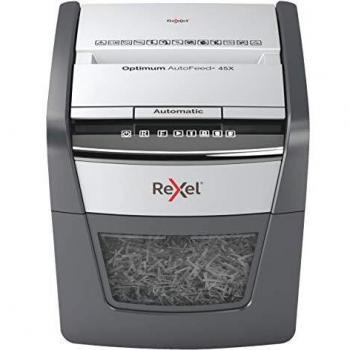 Rexel Optimum Autofeed Destructora de Papel de Alimentación Automática y Corte en Partículas P4, Papelera Extraíble de 20 Litros, 2020045X