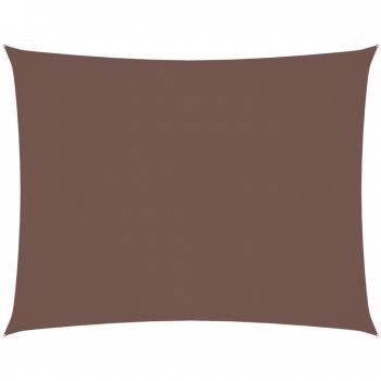 Toldo de vela rectangular de tela oxford marrón 2,5x3,5 m